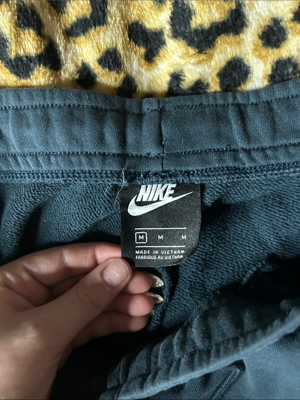 Nike Dark Teal Sweatpants with White Logo